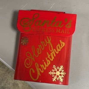 Letters to Santa MAILBOX Red Metal Full Size Christmas Holiday Decor NEW